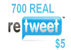 give you 700 REAL Twitter ReTWEETS