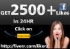 deliver 2500+ facebook likes within 24 hours fastest on seo!!