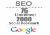 Create 75 PR3 to PR8 Linkwheel And 2000 Social Bookmarks