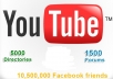 submit your video youtube to ★ 5000 directories ★ 1500 forum + post link 10 times to 10,500,000 friends in facebook groups + get more views *