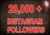 give you 20,000+ instagram followers to your account In 24 hour and without password