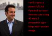 create a powerful Link Pyramid for your internet site using 40 web 2 properties type blogs with proper image