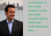 develop 75 PR3 to PR8 Penguin Friendly Link wheel complied with by 1000 social bookmarking back links
