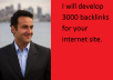 develop 3000 backlinks for your internet site