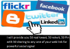 provide you 50 real  tweet 50 retwit  50 Pin with 50 sharing to any one of your web link for powerful social signal