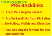manually build 30 permanent dofollow and very effective PR6+ Paul and Angela style backlinks for your websites for
