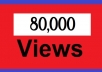 deliver 80,000+ youtube views, guaranteed youtube views