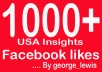 get you 1000+ USA Facebook likes with profile pictures To your fanpage!!!!!!!!!!!!!!!