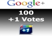 get you 100 google PLUS +1 one votes