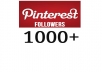 add 1,000 Pinterest Followers to your account