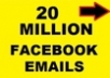 give you more then 20 Million email list that you can use for bulk mail and increasing your sales
