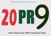 manually create 20 back links from PR9 Authority Sites back to your website + Google Panda/Penguin Safe no software or Bots used 