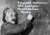 do keyword research on any niche with emd check AND a report on the seo competition of the top ten websites