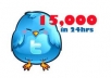 get you 15,000+ Twitter FOLLOWERS that you can split between 2 accounts or put all on one in less than 24 hours