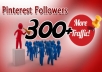 give you 300+ pinterest followers no fake,no bot within 24hrs