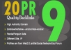 Manually create 20 backlinks from PR9 Authority Sites back to your website ★Google Panda/Penguin Safe★