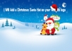 add a Christmas Santa Hat on your Website logo