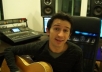 compose, Record and Sing a Song with your lyrics in Piano, electric or acoustic guitar....!!!!!