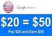 add $50 to your Google Adsense Account (Safe Method)
