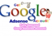 create ADSENSE Account, Fully Approved Google Adsense Account for Blogspot Blogs and Youtube Monetization within 24 Hours