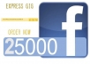provide you 25000 GUARANTEED real &active facebook fans likes Without Admin Access