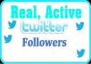 get you 500+ Real + ACTIVE Twitter followers, Not Fake Accounts or Bots, Real Human People, a Truly Unique Gig Indeed, Do Not Pass This Up