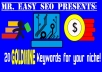 find 20 GOLDMINE long tail keywords in your niche