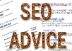 give you expert seo advice for ur website