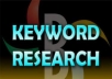do indepth keyword research + provide high traffic, low competition keyphrases on a given niche using market samurai