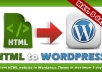 convert a HTML template into Word press theme