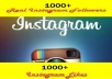 give 1000 Instagram Followers and 1000 High quality Instagram Likes no password required
