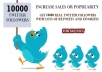 add 10000 Twitter followers with lots of retweets and favorites