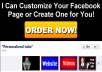 customize your facebook page or design one for you with up to 3 custom tabs