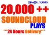 *****give you 20,000+ SOUNDCLOUD plays in 24 hours