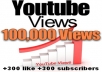 give your YouTube Video Over 100.000 Views + 450 Likes +