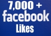 add 7000 real facebook and Stabel fanpage likes with in 24hrs