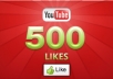 give you 500 REAL youtube likes to your youtube video, all likes deliver with 7 days........