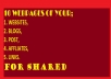 share your 10webpages of your site or blog