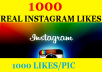 1000  Instagram Likes at 1pic /1000 Instantly  likes to Shock Your Instagram Followers 