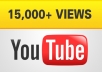 send 15,000 guaranteed YOUTUBE views