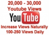 add natural video views 20K-30K Youtube Views 100-250 views per day +50 Likes +100 Subscribers +Favorites