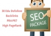 create 30 Edu Dofollow Backlinks PR4-PR7 High PageRank MANUAL SUBMISSION