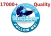 I will add 17000+ REAL look twitter followers to your account twitter in 24 hours, No un follow, egger and without your password