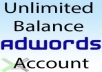 Unlimited Google Adwords Account