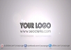 make a clean corporate video intro with your social network URLs and logo