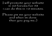 promote your website in 20 forums