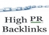create 15 PR2 + 12 PR3 + 10 PR4 + 6 PR5 + 4 PR6 backlinks just
