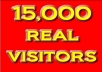 send 15,000 High Quality, Real Human Visitors to your website 