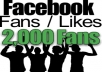 provide you 2000 100% Real Facebook Fanpage Likes 