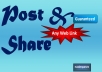 Advertise+share your exclusive websites URL and any type of link over 12 million (12000000) facebook groups or Fan and 10000 Facebook friends wall post only